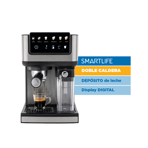 Cafetera Smartlife Expreso Digital Lechera SL-ECDM5406N